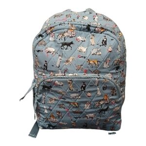 Vera Bradley Large Backpack Cats Meow Arona Blue